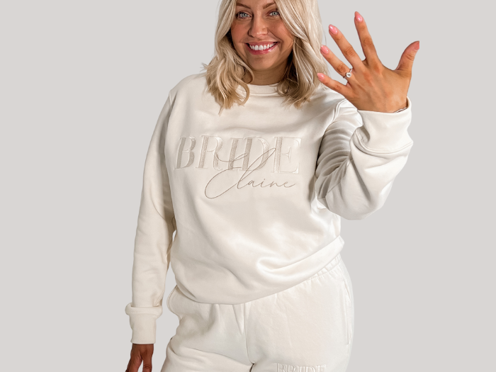 maid bridal personalised lounge wear for bride to be and newlyweds