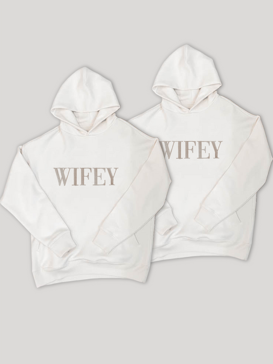 The Newlywed Bundle - Wifey & Wifey - Maid Bridal - wifey and wifey same sex marriagehoodie for honeymoon, just married, or wedding gift