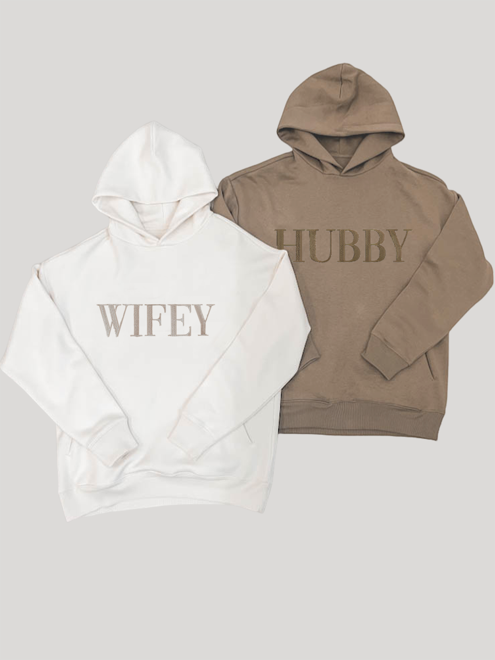 The Newlywed Bundle - Maid Bridal - wifey and hubby hoodie for honeymoon, just married, or wedding gift