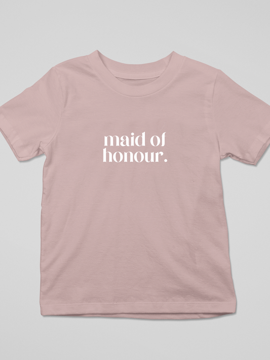 Maid Bridal Simple 3D Hen Party T-Shirt in Dusty Rose maid of honour