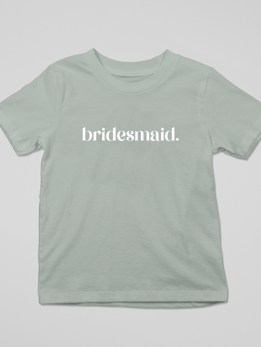 Maid Bridal Simple 3D Hen Party T-Shirt in Sage Green bridesmaid