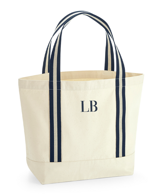 Bold Initial Tote Bag - maidbridal