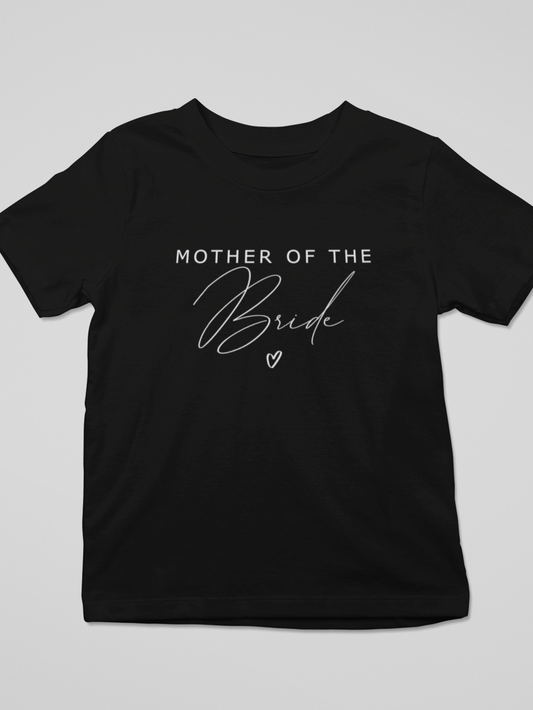 Maid Bridal Heart Hen Do T-Shirt in Black mother of the bride