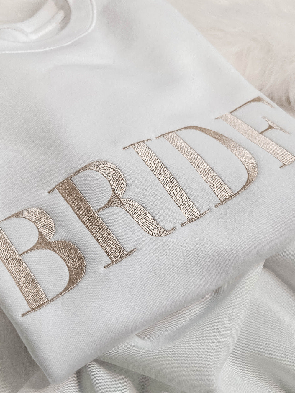 maid bridal white sweatshirt for bride to be champagne 