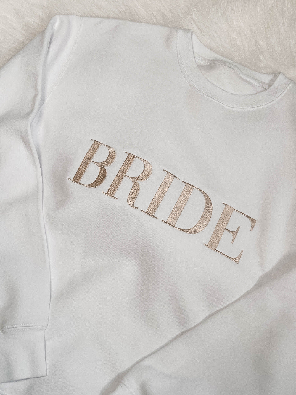 maid bridal white sweatshirt for bride to be champagne 