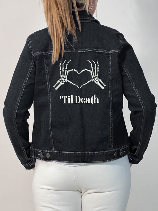 'Til Death Heart Denim Jacket - maidbridal