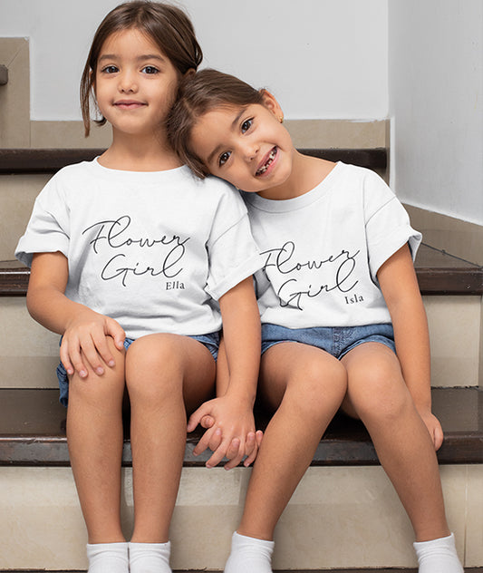 Personalised Flower Girl T-shirt - maidbridal