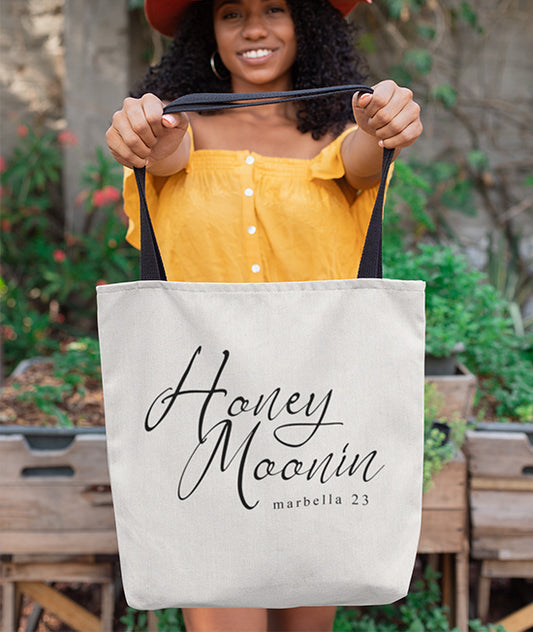 Honeymoonin' Personalised Tote Bag - maidbridal